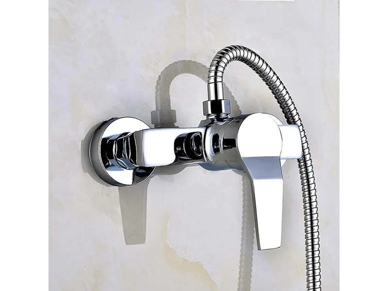  Mitigeur de douche de salle de bain avec robinet d'eau chaude et froide avec accessoires interface universelle g12  - Conforama C