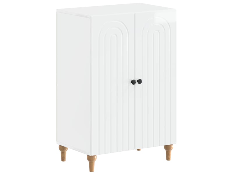  Meuble à chaussure, cabinet à chaussures alkmaar 59,5x39,5x90 cm blanc brillant  - Conforama A