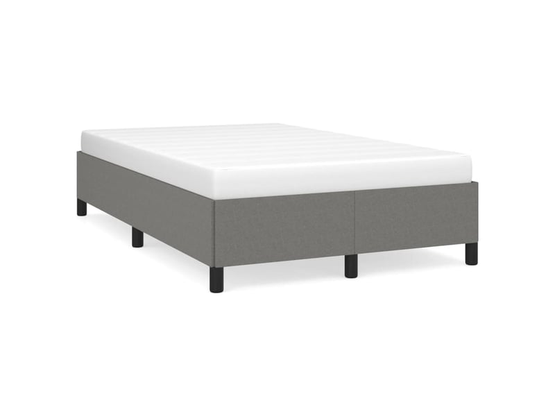  Lit double- lit adulte -  cadre de lit sans matelas gris foncé 120x190 cm tissu  - Conforama A