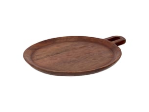 Assiette de présentation nyero ronde 39x47cm marron