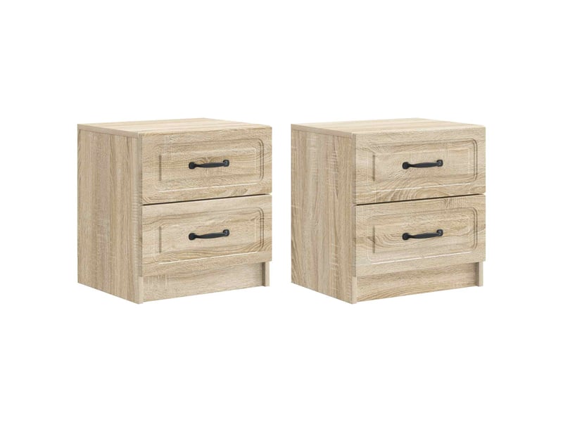  Table de chevet - cabinet de chevet - table de nuit 2 pièces chêne sonoma 43 x 34,5 x 44,5 cm  - Conforama A
