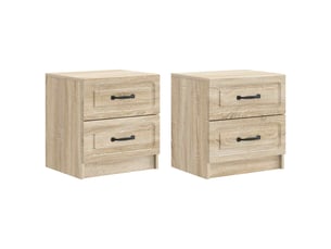 Table de chevet - cabinet de chevet - table de nuit 2 pièces chêne sonoma 43 x 34,5 x 44,5 cm