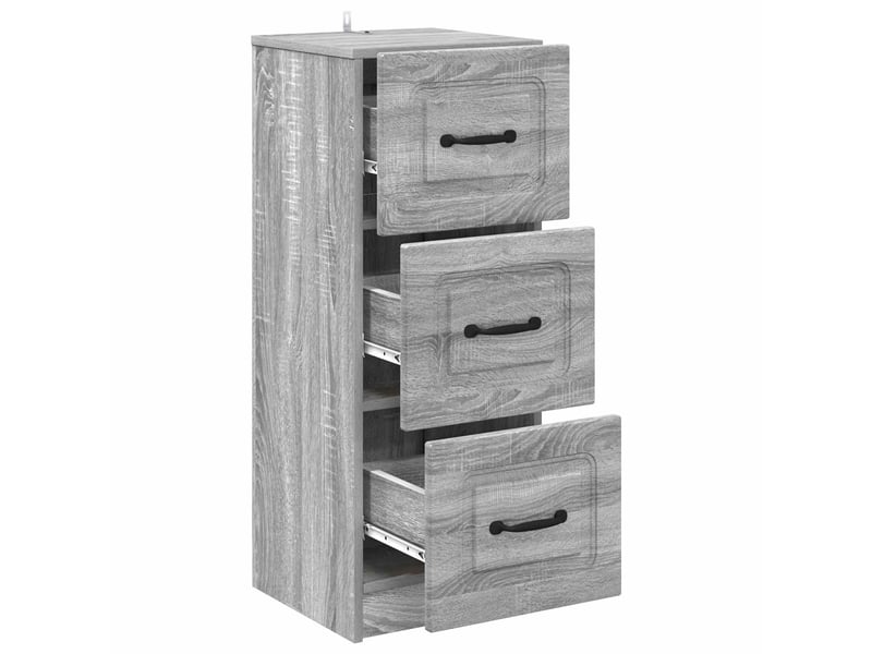  Armoire de rangement bureau, armoire à tiroirs sonoma gris 33 x 34,5 x 87 cm  - Conforama E
