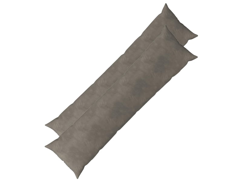Lot de 2 coussins avec oreiller, coussins décoratifs heerlen gris clair velours cf50474 - Conforama B