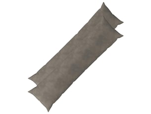 Lot de 2 coussins avec oreiller, coussins décoratifs heerlen gris clair velours cf50474