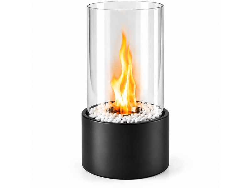 Zmh cheminée éthanol de table noir 16x26.9cm cheminée décorative pour intérieur et extérieur - Conforama A