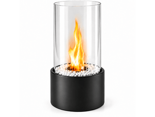 Zmh cheminée éthanol de table noir 16x26.9cm cheminée décorative pour intérieur et extérieur