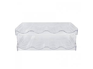 Organiseur de bouteilles d'eau empilable à double couche, support de rangement de bureau en plastique transparent pour armoire de cuisine (4 b