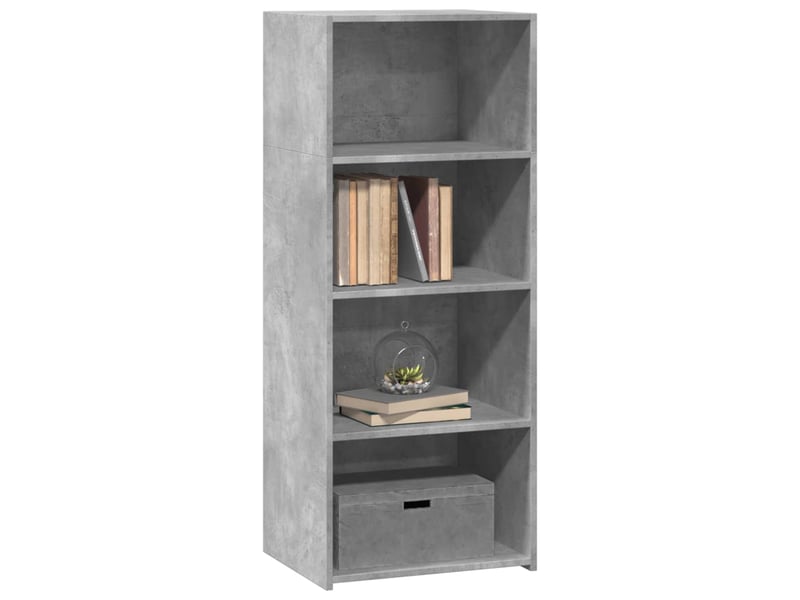  Buffet haut - bahut - meuble de rangement gris béton 50x41x124 cm bois d'ingénierie  - Conforama C