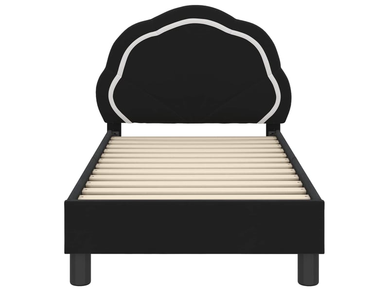  Lit simple- lit adulte -  cadre de lit pour tout-petit avec tête de lit noir 70 x 140 cm  - Conforama D