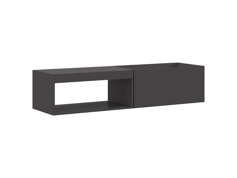  Brasero exterieur, foyer noir 160x45x35 cm acier patiné  - Conforama A