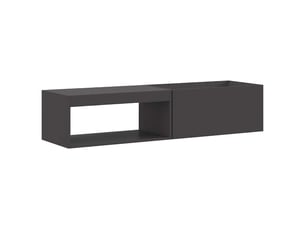 Brasero exterieur, foyer noir 160x45x35 cm acier patiné