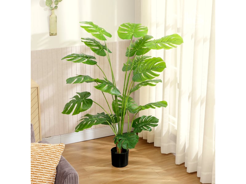 Plante artificielle arbre artificiel monstera deliciosa avec pot inclus hauteur 150 cm intérieure vert - Conforama D