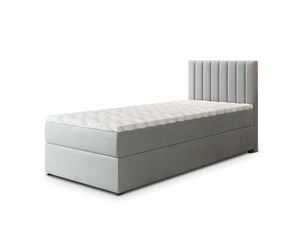 Lit avec rangement 90x200 cm <strong>MASSENO</strong>  <strong></strong> coloris gris