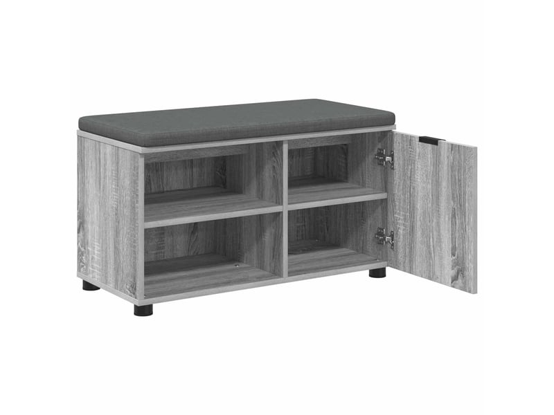  Banc d'entrée, banc interieur avec coussin gris sonoma 80x38x46 cm shl58542  - Conforama E