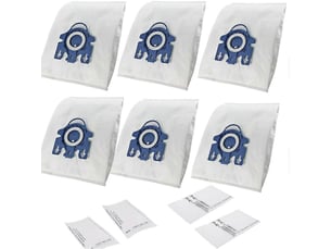 6pcs cleaner replacement air clean 3d for miele s2, s5, s8, classic c1, c2, c3 series canister vacuum dust bags filters