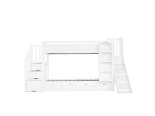 Lit superposé 90x200 cm   C-CRAFTLINK coloris blanc