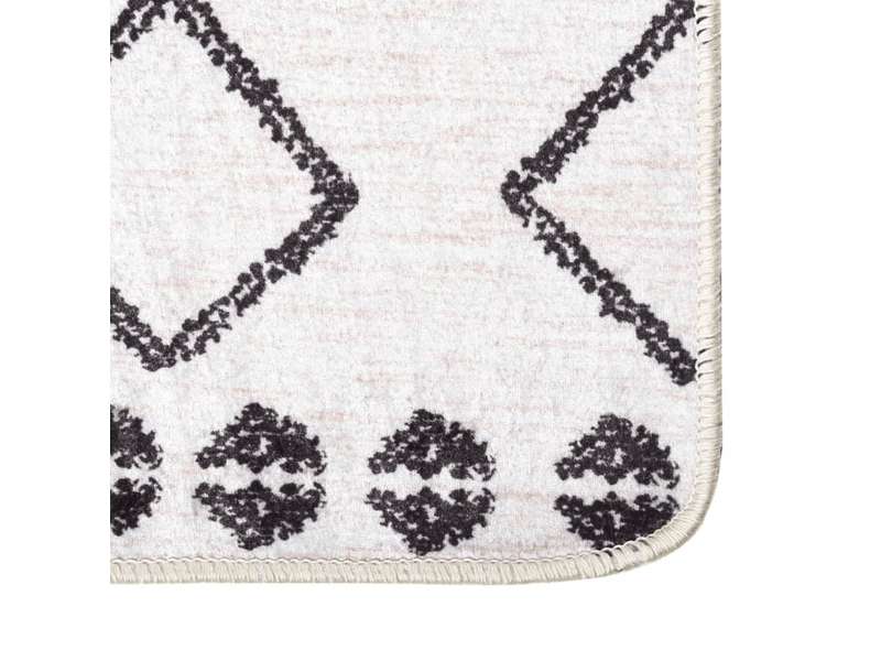  Tapis lavable noir et blanc 120x170 cm antidérapant - comfortxl 373996 - Conforama C