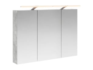 Amoire de salle de bain, meuble de salle de bain avec miroir gris béton shl3441