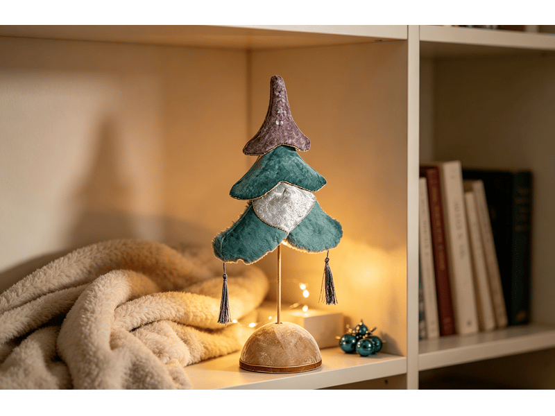  Sapin de noël krist+ bleu turquoise argent polyster bois 12 x 43 x 22 cm S3612542 - Conforama D