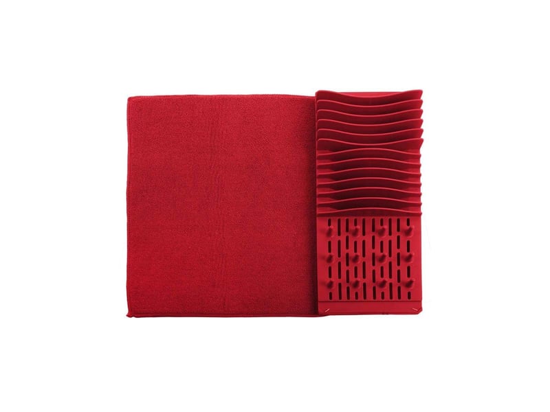  Tapis égouttoir à vaisselle en polypropylène rouge  - Conforama A