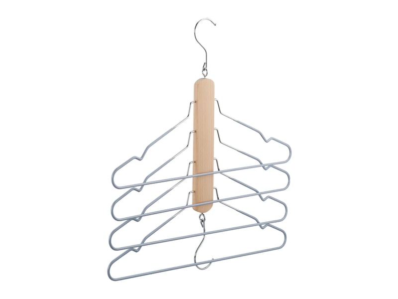  Cintre multiple vertical pratique pour vêtements salon 45 x 40 x 2 cm en bois naturel 13_0009397  - Conforama A