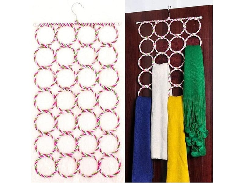  Complément chales cintres ceintures foulards anneaux à cravate crochets organisateur de garde-robe  - Conforama D