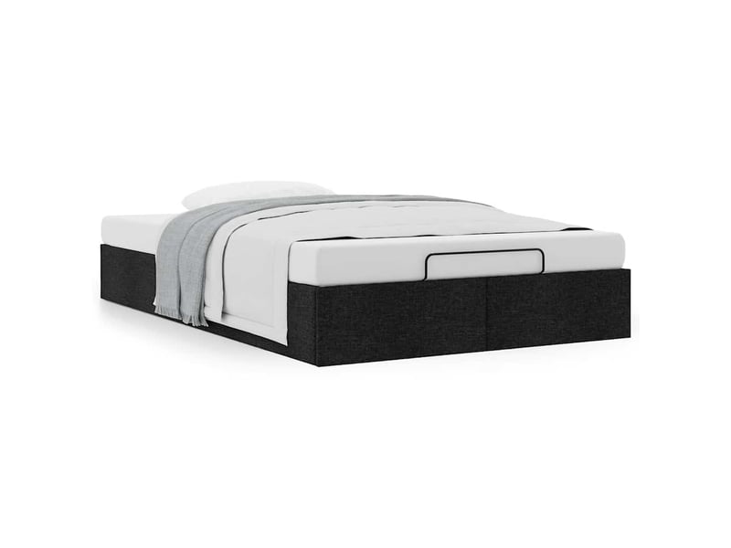 Lit double- lit adulte - cadre de lit ottoman sans matelas noir 120x190 cm tissu - Conforama C
