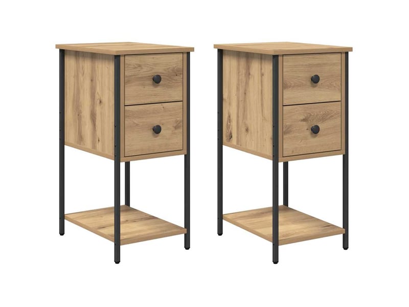  Table de chevet - cabinet de chevet - table de nuit 2 pc chêne artisanal 32 x 42 x 70 cm  - Conforama A