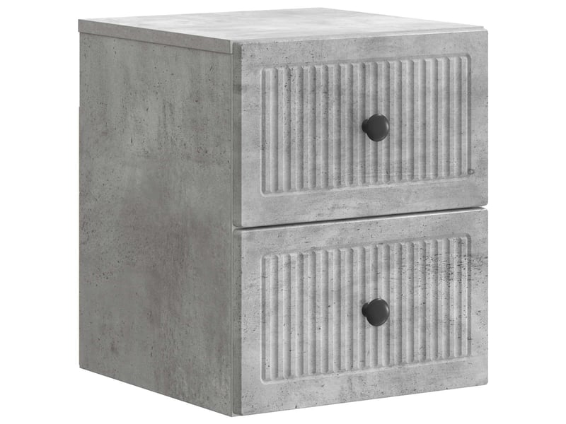  Table de chevet mural gris béton 33 x 34,5 x 40 cm  - Conforama B