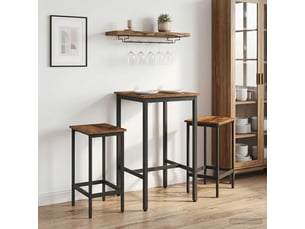 Lot de 2 tabouret de bar, chaise de bar bois ancien 40x32x74 cm shl79277