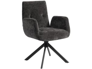 Fauteuil fixe pivotant  <strong>PANGIVO</strong> <strong></strong> Tissu noir