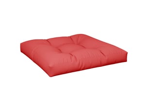 Coussin de palette, coussin de chaise, coussin de canapé rouge 70x70x12 cm tissu cf55444
