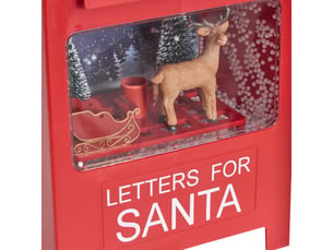 Boîte aux lettres de noël lumineuse 4 led blanc froid h. 23 cm à piles