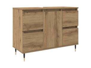 Armoire de salle de bain, meuble de rangement chêne artisanal bois d'ingénierie shl5997