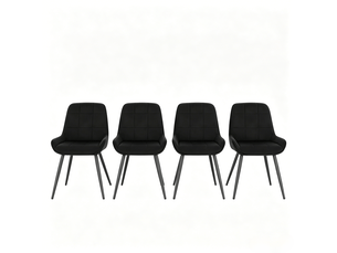 Chaise de cuisine 4 pièces à assise rembourrée haute chaises d'appoint fonctionnelles style élégant