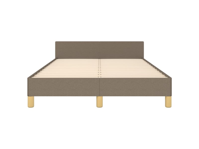  Lit double- lit adulte -  cadre de lit sans matelas taupe 120x190 cm tissu  - Conforama D