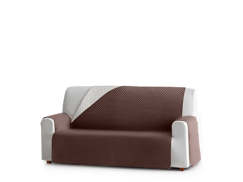 Housse de canapé méridienne m3 blanche droite (vue de face) c0  - Conforama A