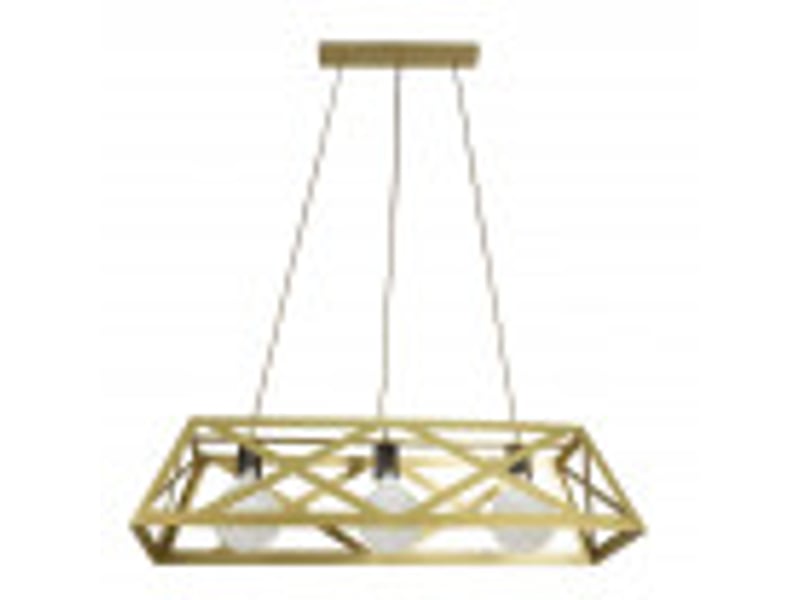  Fabrilamp melli, suspension classique, 3xe27, or mat, 35-125 x 85 x 30 cm 142993102 - Conforama B