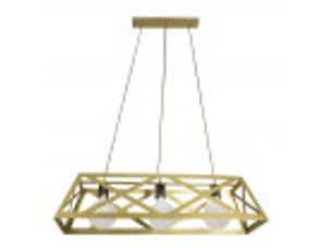 Fabrilamp melli, suspension classique, 3xe27, or mat, 35-125 x 85 x 30 cm