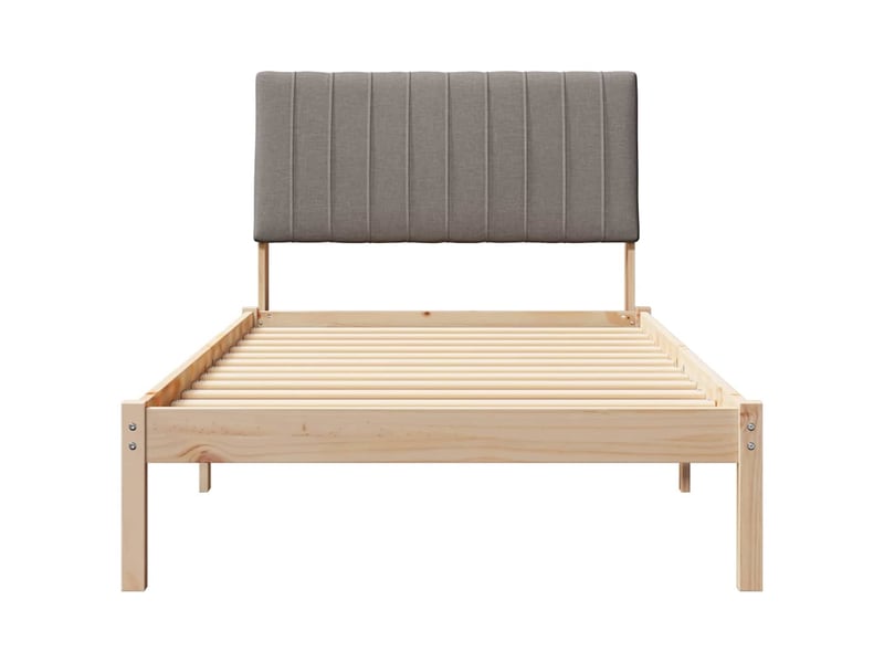Lit simple- lit adulte - cadre de lit avec tête de lit marron 100 x 200 cm pin massif - Conforama D