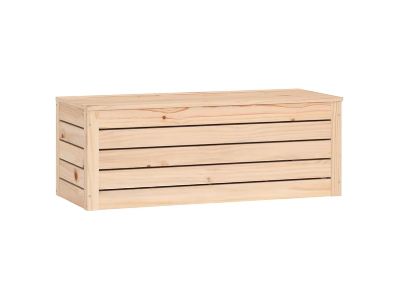 Boîte de rangement, coffre de rangement 89x36,5x33 cm bois massif de pin  - Conforama D