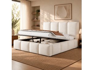 Lit coffre 160x200 cm MAISENTIEL coloris blanc