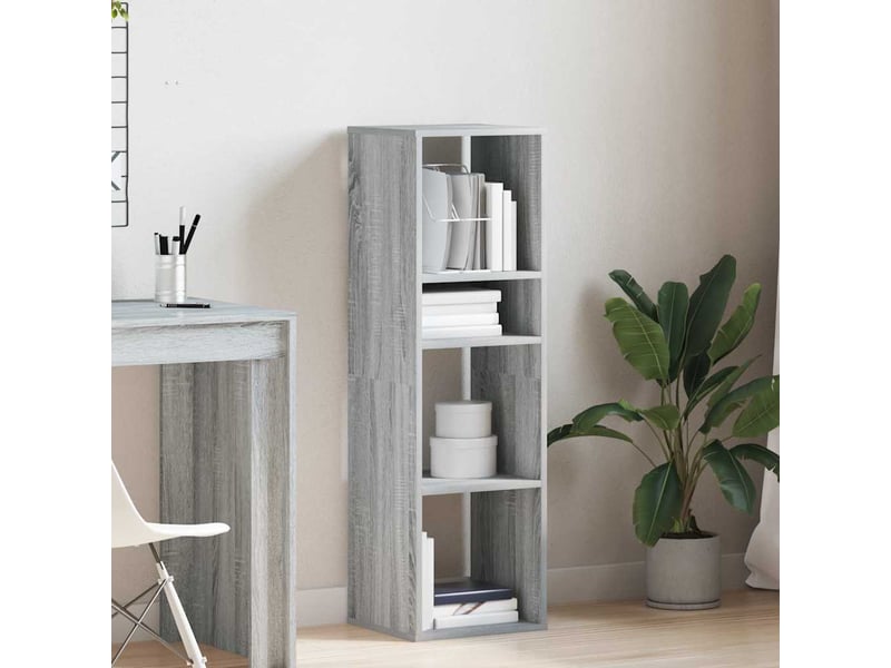  Bibliothèque, meuble de rangement salon sonoma gris 34x31x112 cm bois d'ingénierie  - Conforama C