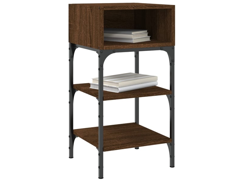  Lot de 2 tables de chevet - cabinet de chevet - table de nuit chêne marron 35x34,5x70 cm  - Conforama B