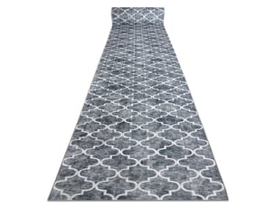 Tapis de couloir antidérapant lotus clover 60922 trèfle, mélange gris lavable 60 cm  60x280 cm