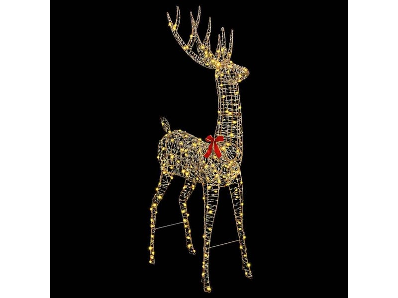 Renne, éclairage de noël, décoration de noël 3d 250 led blanc chaud 96 x 40 x 180 cm pet cf62043 - Conforama D