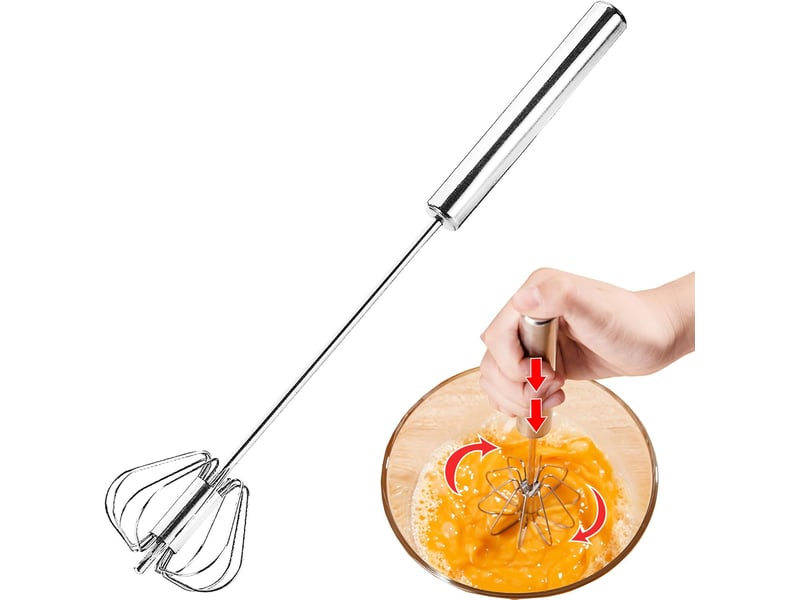  Fouet en acier inoxydable, batteur à œufs, fouet semi-automatique, gain de temps et d'efforts, ustensile de cuisine batteur à œufs, fouet ballon GTR00802 - Conforama A