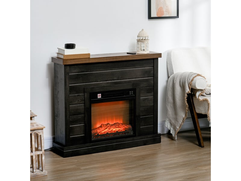  Cheminée électrique 1800 w avec flamme 3d, télécommande et chauffage jusqu’à 30 m²  - Conforama C