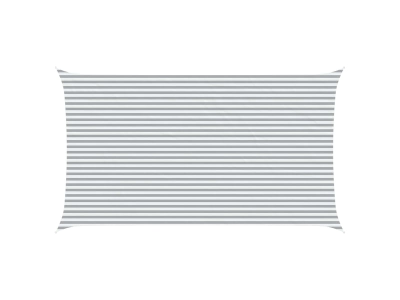 Voile d'ombre - voile d'ombrage - voile parasol gris clair et blanc 7 x 4 m - Conforama A